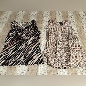 2 women’s sleeveless blouses